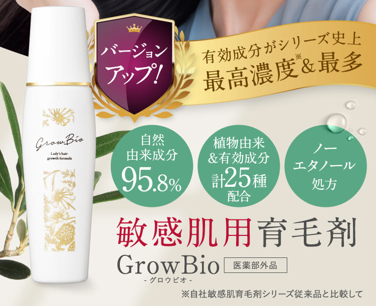 敏感肌用育毛剤 GrowBio