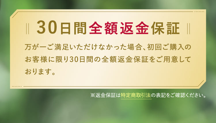 30日間全額返金保証